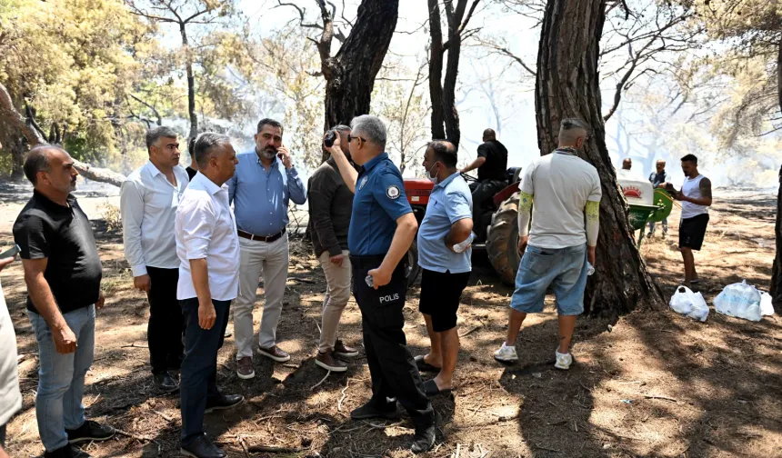 Muratpaşa Belediyesi’nden orman yangınına yoğun destek