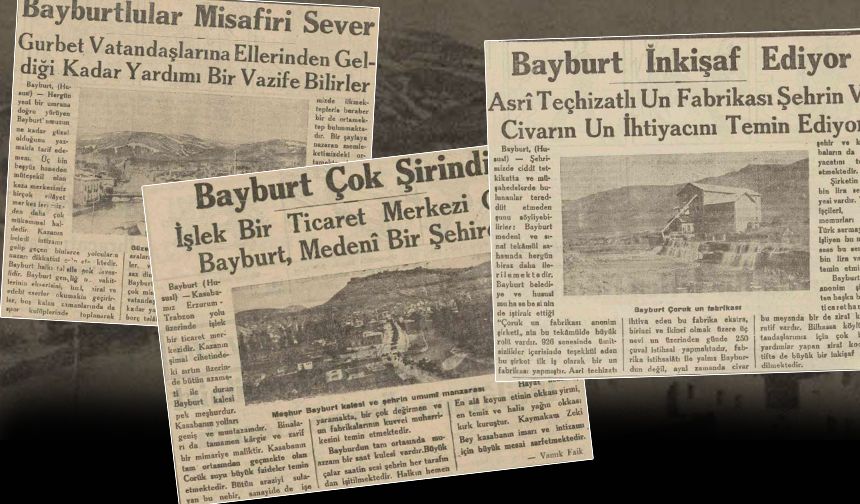 1930’lu Yıllarda Bayburt Hakkında yapılan haberler