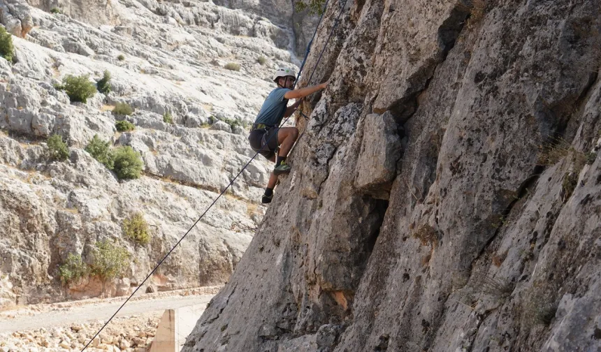 Gaziantep Köklüce Kanyonu’nda tırmanış coşkusu