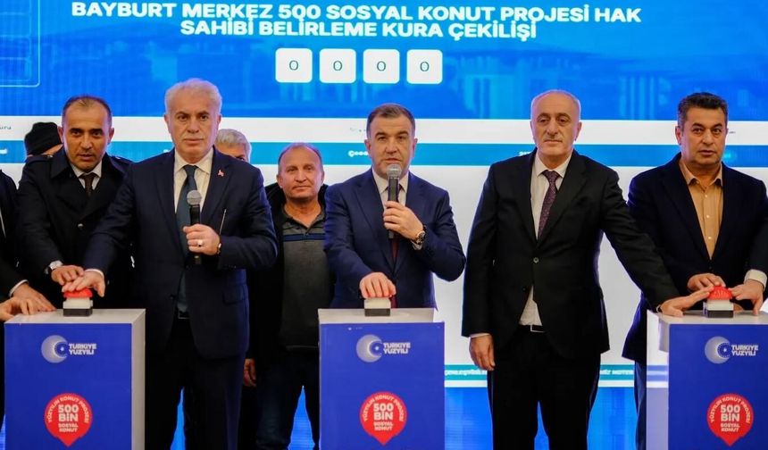 Bayburt'ta TOKİ heyecanı, Kuralar çekildi