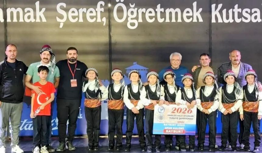 Bayburtlu miniklerden Kütahya’da Türkiye derecesi
