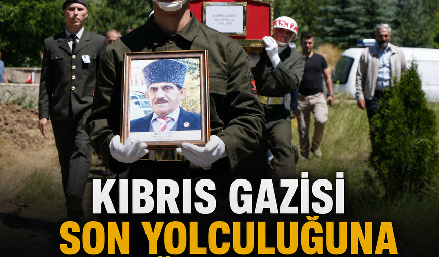 Bayburt, Kıbrıs Gazisi Eşref Kabak’ı son yolculuğuna uğurladı