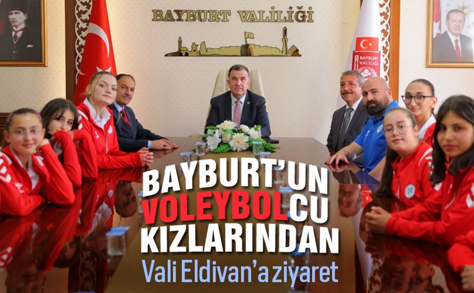 Voleybolcu kızlarından Vali Eldivan’a ziyaret