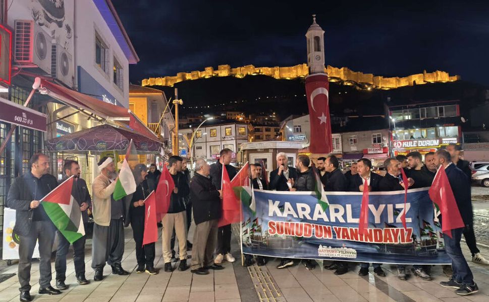 Bayburt’ta Sumud Filosu’na Destek: “Gazze Yalnız Değil”